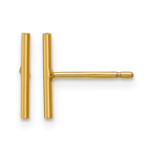1/20 14K Gold Filled 10mm Bar Post Earrings