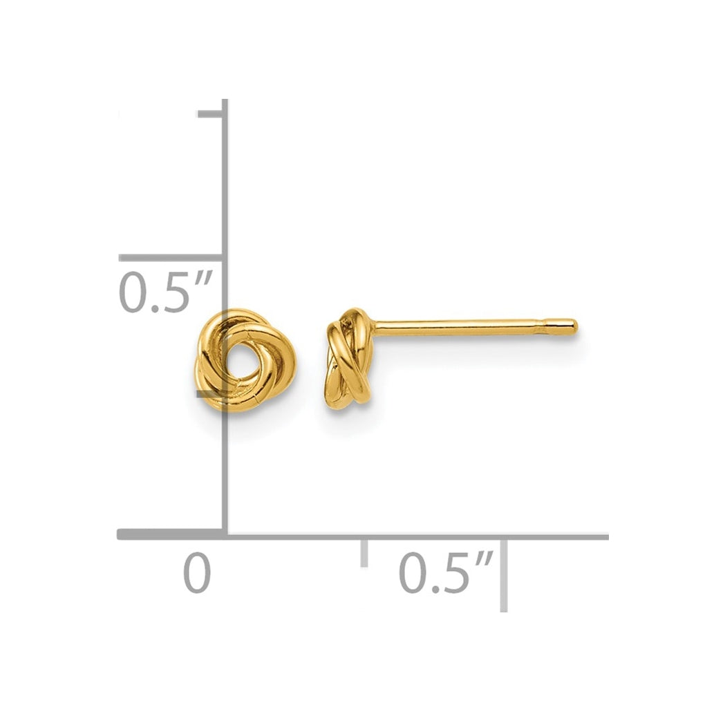 1/20 14K Gold Filled 5mm Love Knot Post Earrings