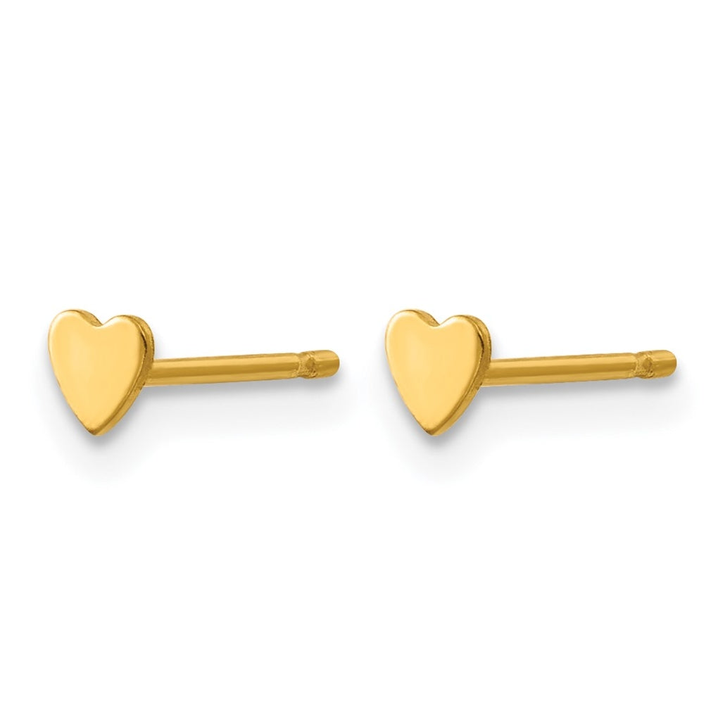 1/20 14K Gold Filled 3.5mm Heart Post Earrings