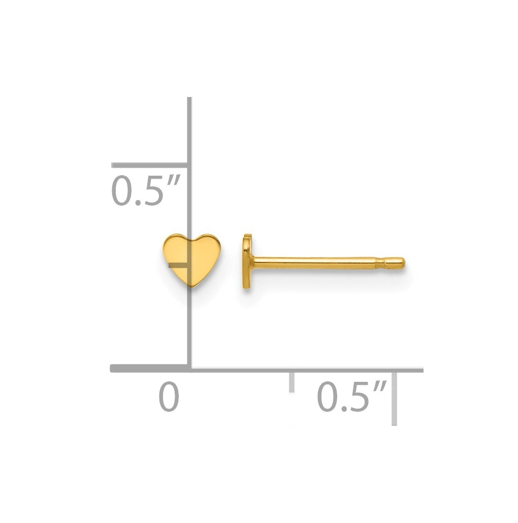 1/20 14K Gold Filled 3.5mm Heart Post Earrings