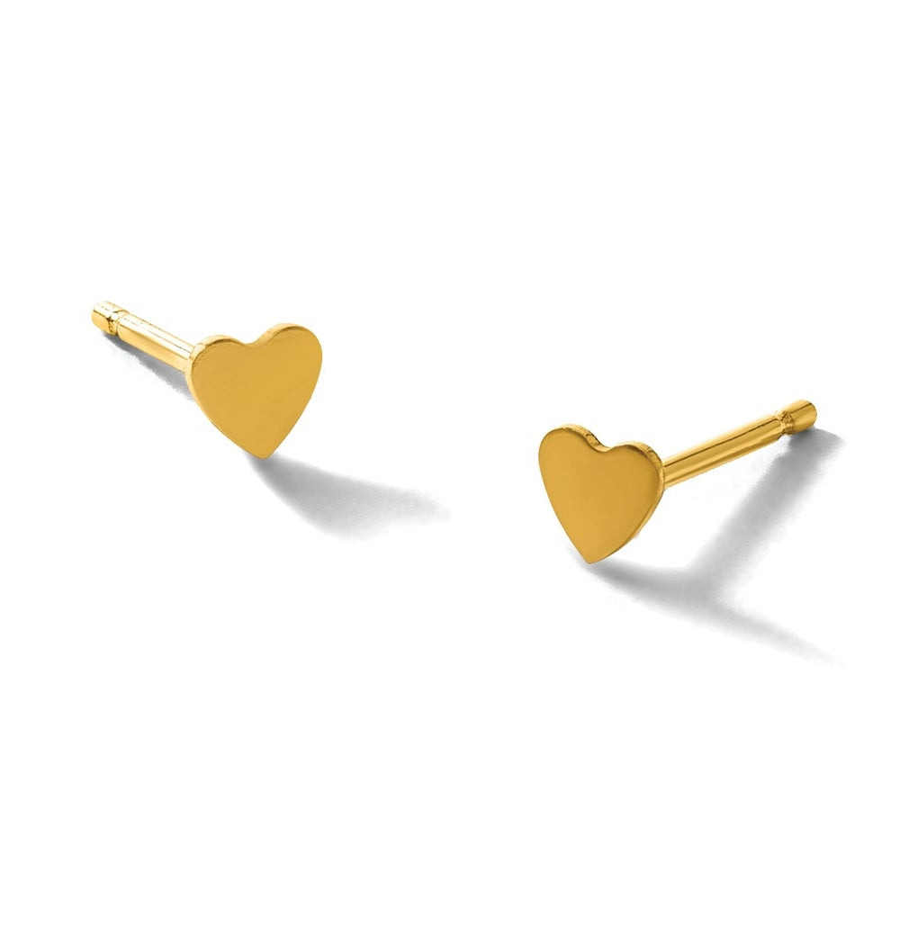 1/20 14K Gold Filled 3.5mm Heart Post Earrings