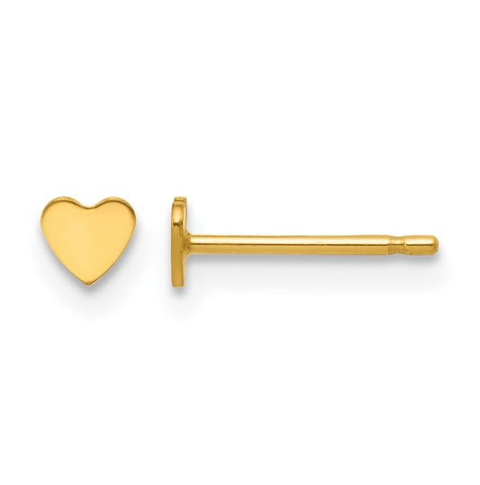 1/20 14K Gold Filled 3.5mm Heart Post Earrings