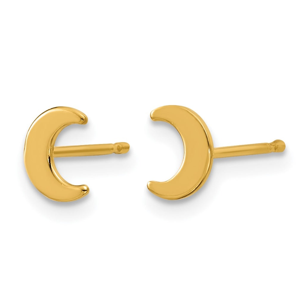 1/20 14K Gold Filled 5.1 x 6.3mm Moon Post Earrings