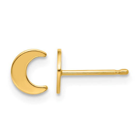 1/20 14K Gold Filled 5.1 x 6.3mm Moon Post Earrings
