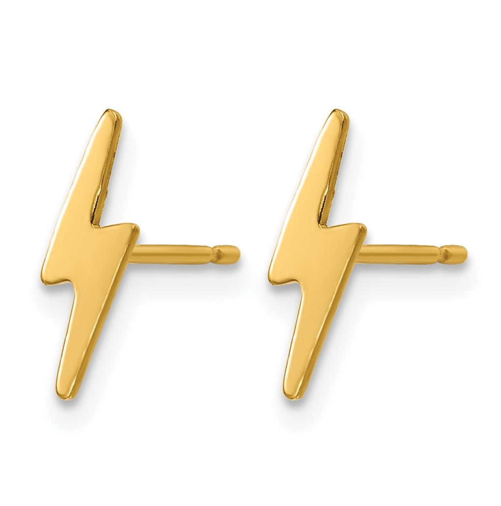 1/20 14K Gold Filled 3.5 x 11.4mm Lightning Bolt Post Earrings