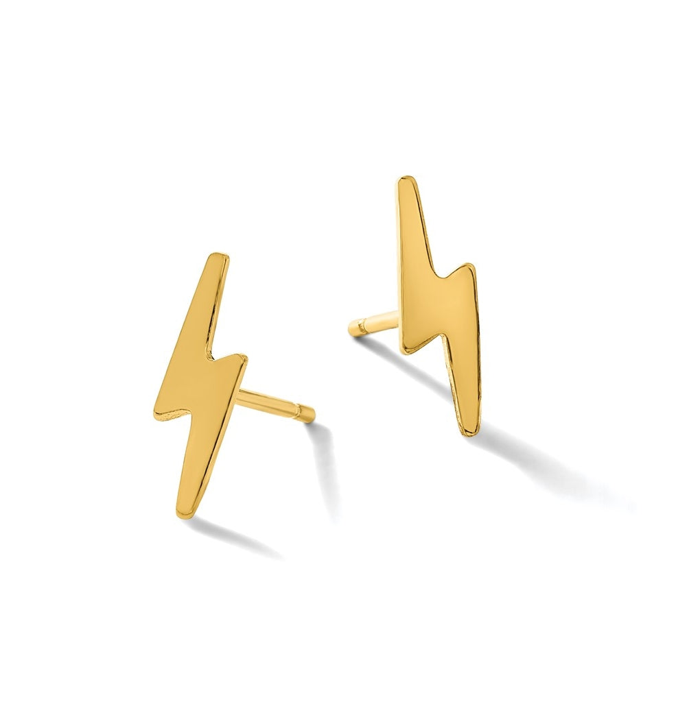 1/20 14K Gold Filled 3.5 x 11.4mm Lightning Bolt Post Earrings