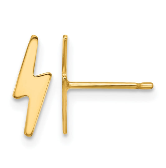1/20 14K Gold Filled 3.5 x 11.4mm Lightning Bolt Post Earrings