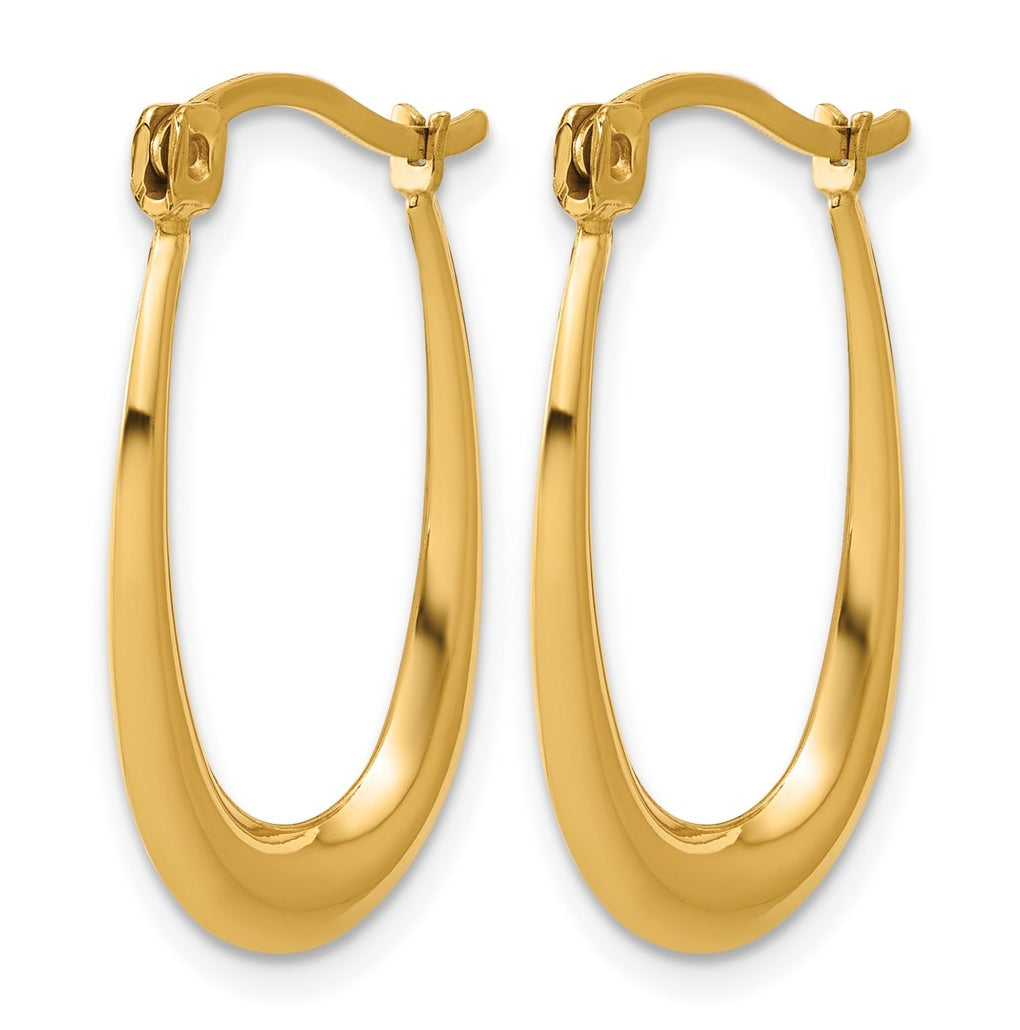 1/20 14K Gold Filled Oval Hoop Earrings