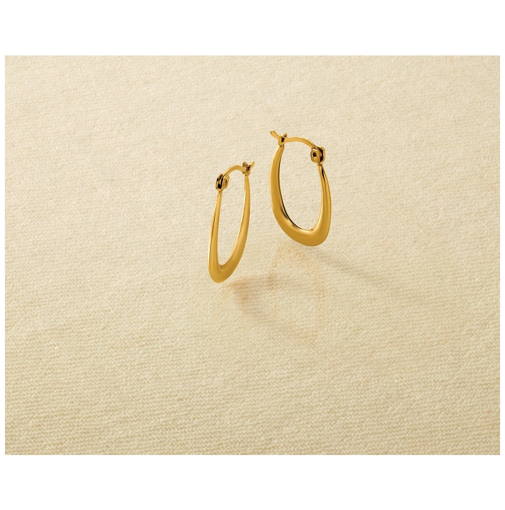 1/20 14K Gold Filled Oval Hoop Earrings