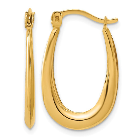 1/20 14K Gold Filled Oval Hoop Earrings