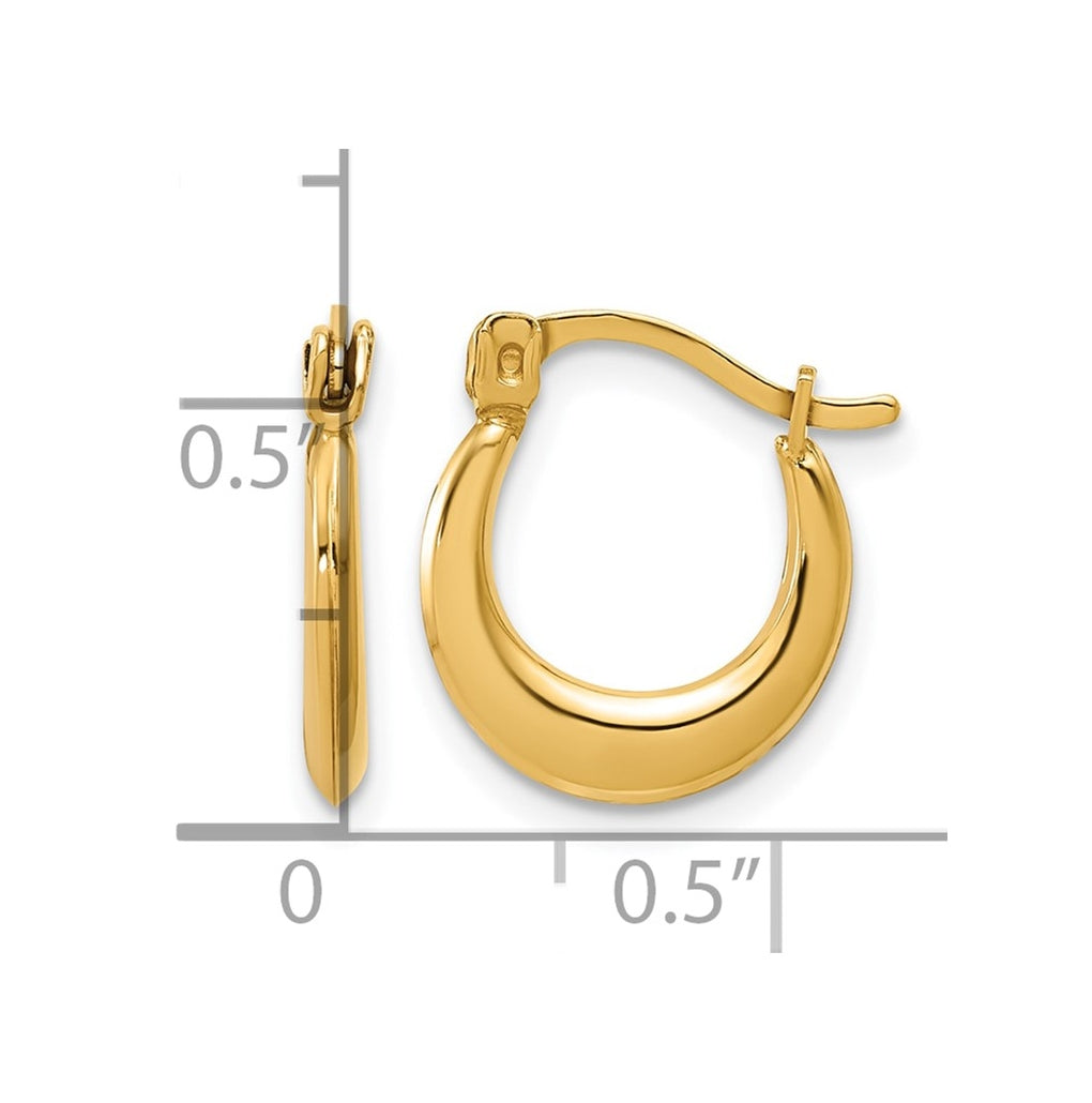 1/20 14K Gold Filled Graduated Hoop Earrings