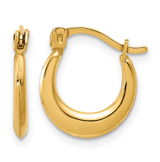 1/20 14K Gold Filled Graduated Hoop Earrings