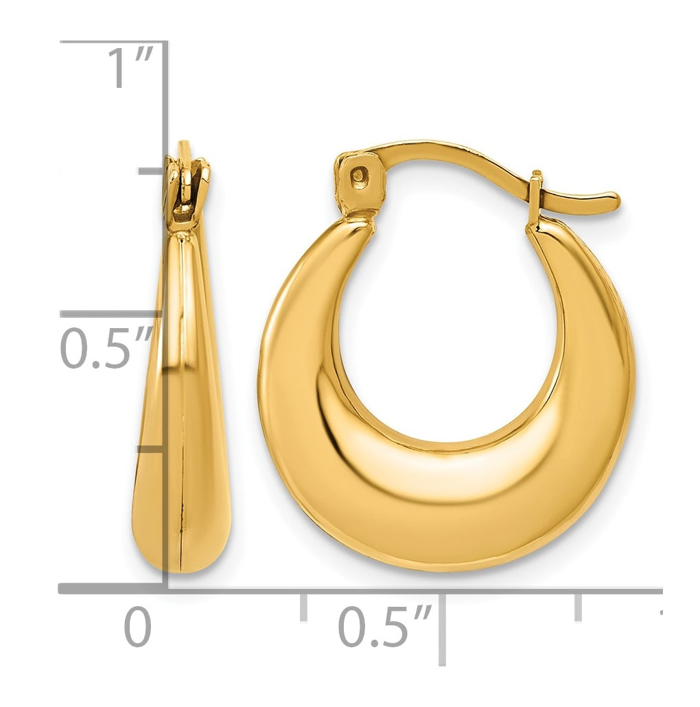 1/20 14K Gold Filled Graduated Hoop Earrings