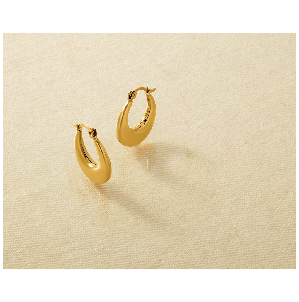 1/20 14K Gold Filled Graduated Hoop Earrings