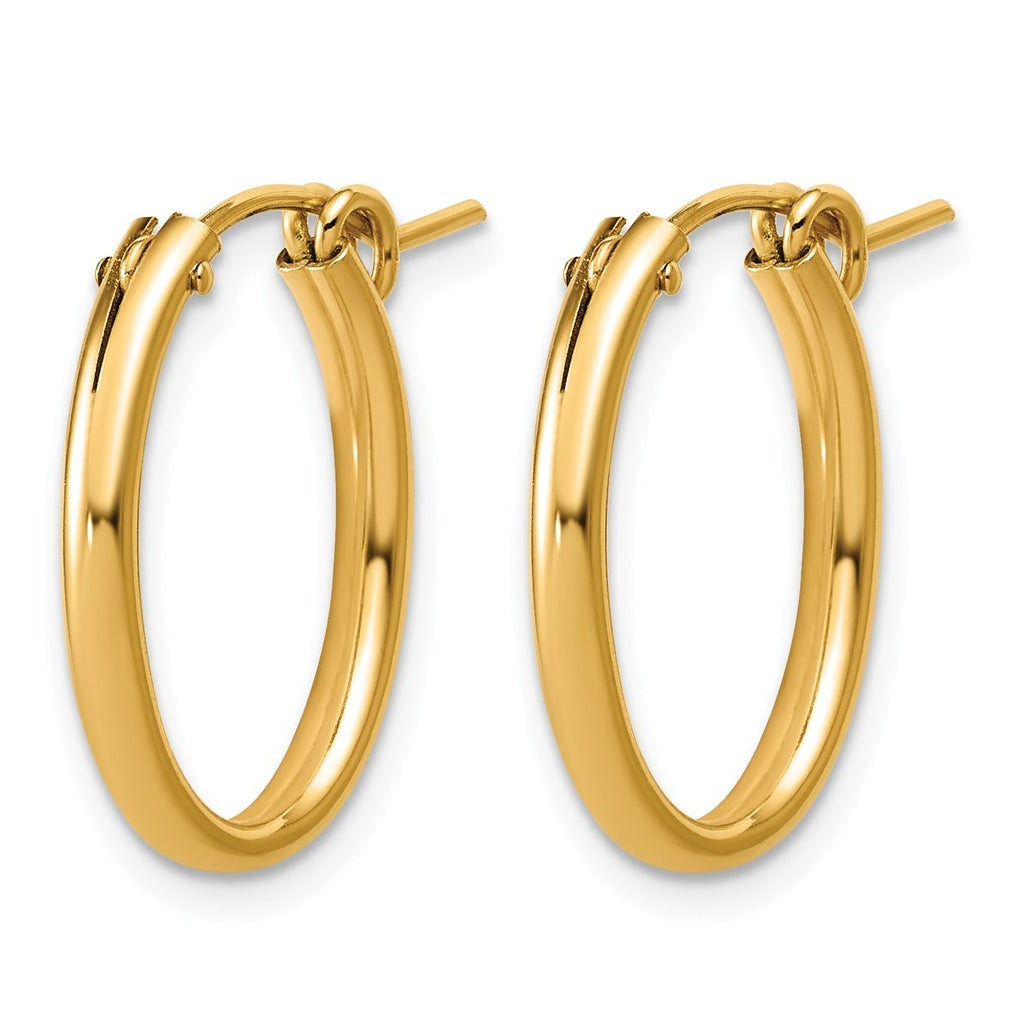 1/20 14K Gold Filled Oval Eurowire Hoop Earrings