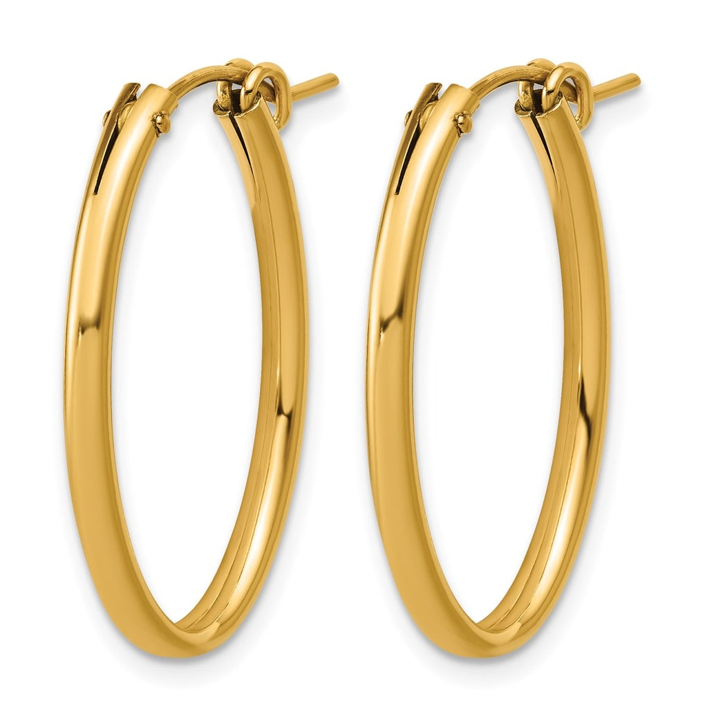 1/20 14K Gold Filled Oval Eurowire Hoop Earrings