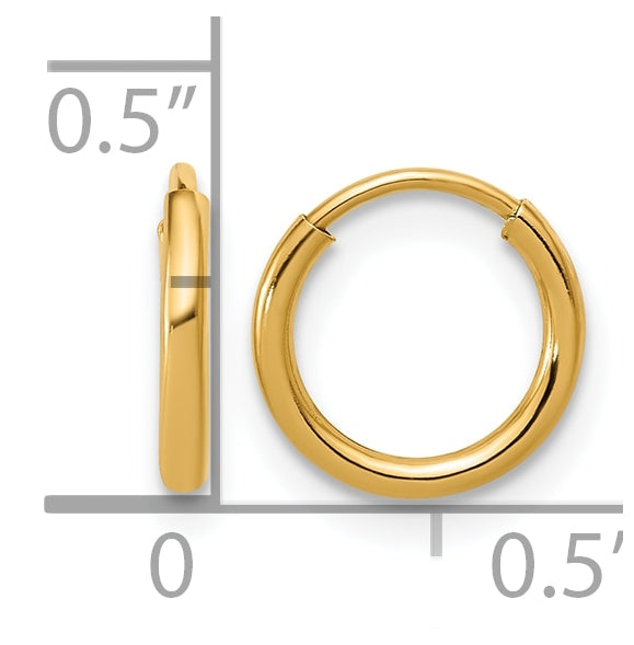 1/20 14K Gold Filled Endless Hoop Earrings