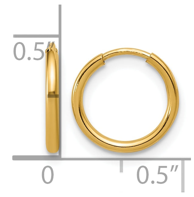 1/20 14K Gold Filled Endless Hoop Earrings