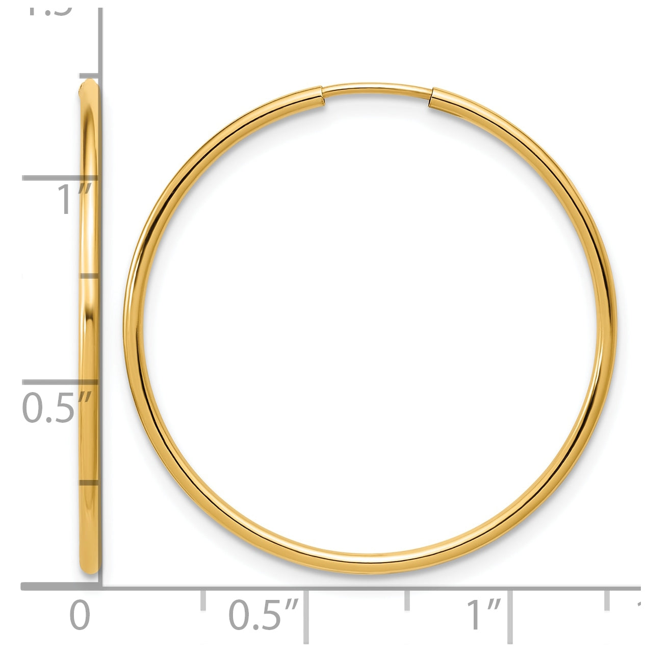 1/20 14K Gold Filled Endless Hoop Earrings