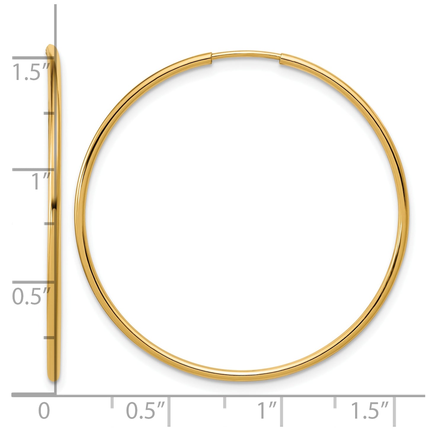1/20 14K Gold Filled Endless Hoop Earrings