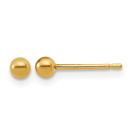 1/20 14K Gold Filled 3mm Ball Post Earrings