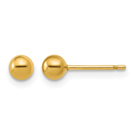 1/20 14K Gold Filled 4mm Ball Post Earrings
