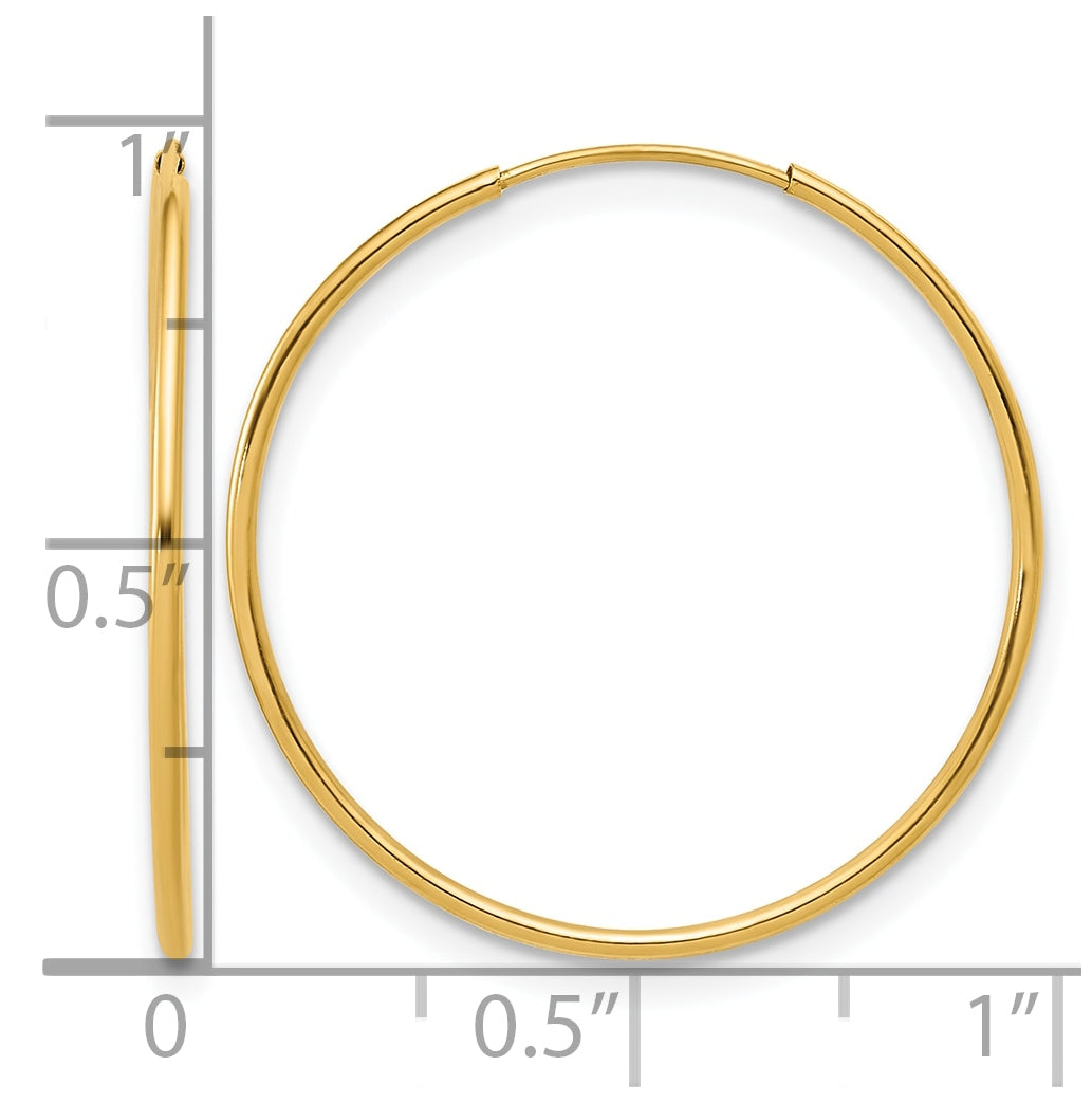 1/20 14K Gold Filled Endless Hoop Earrings