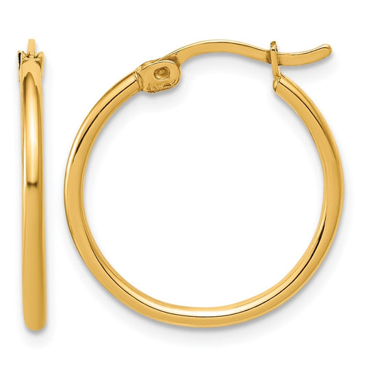 1/20 14K Gold Filled 1.5x20mm Round Tube Hoop Earrings