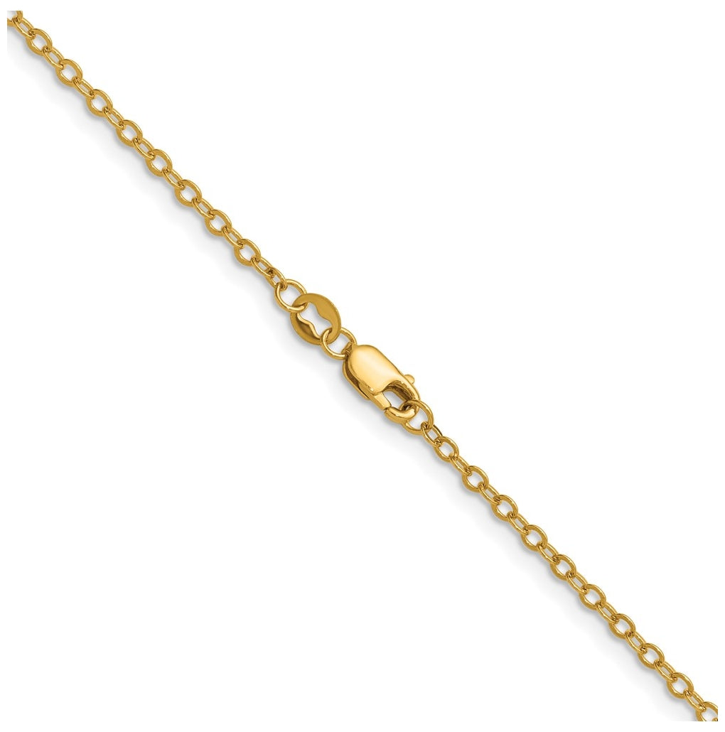 1/20 14K Gold Filled Flat Cable with Lobster Clasp Chain