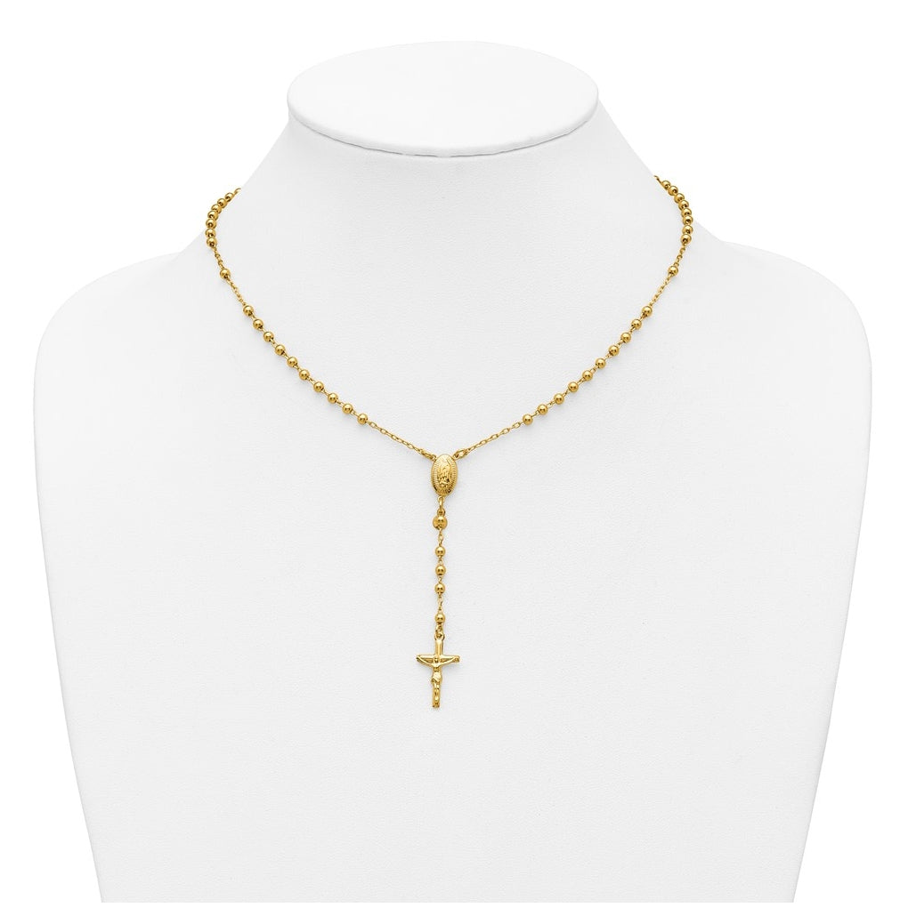 1/20 14K Gold Filled 3mm 17in Rosary Necklace