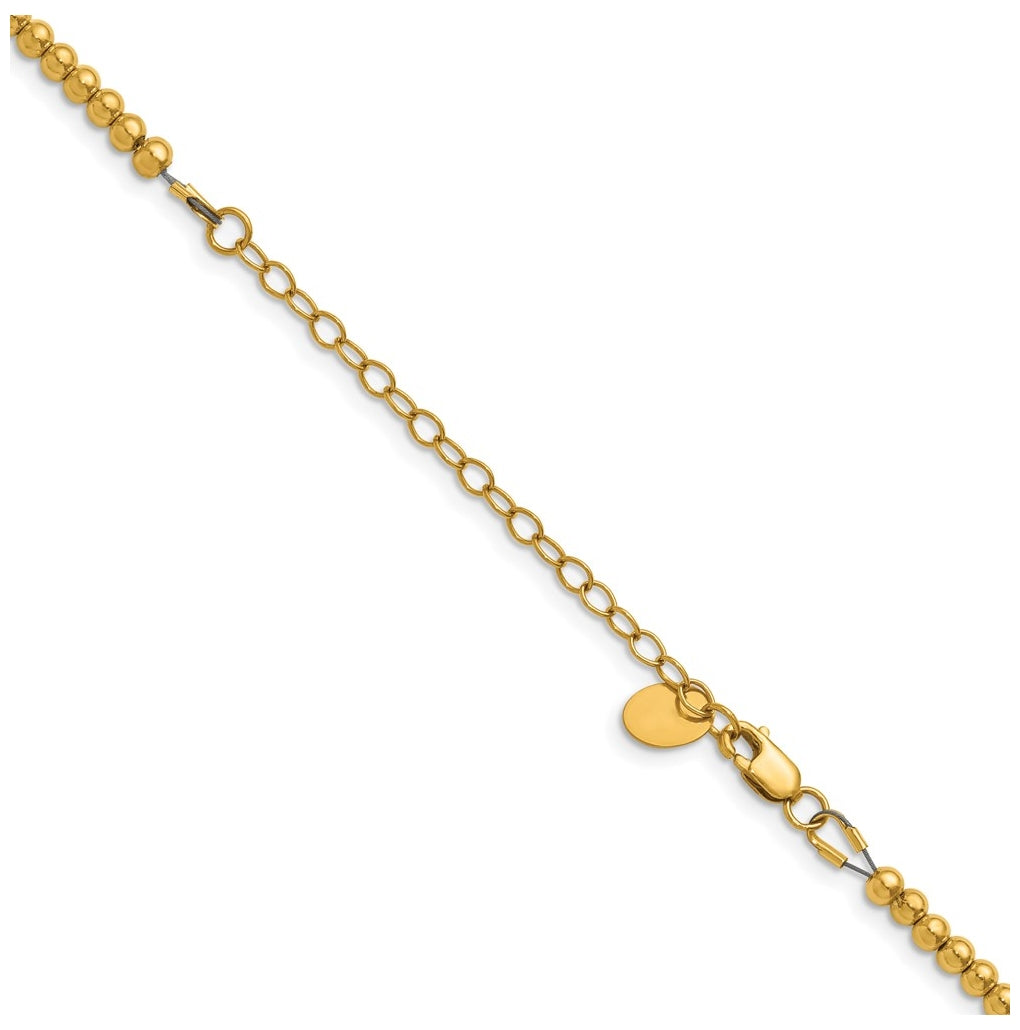 1/20 14K Gold Filled 3.0mm Beaded 16in with 2in ext. Necklace