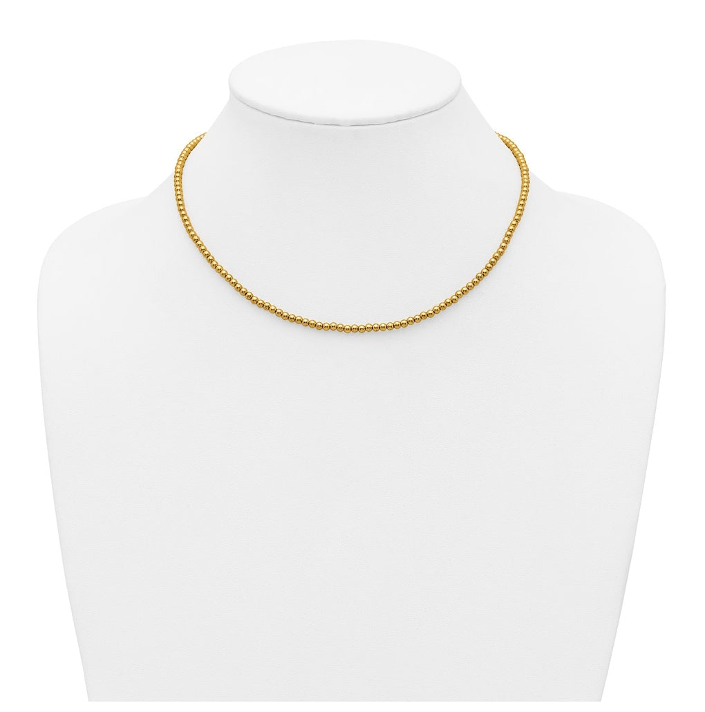 1/20 14K Gold Filled 3.0mm Beaded 16in with 2in ext. Necklace