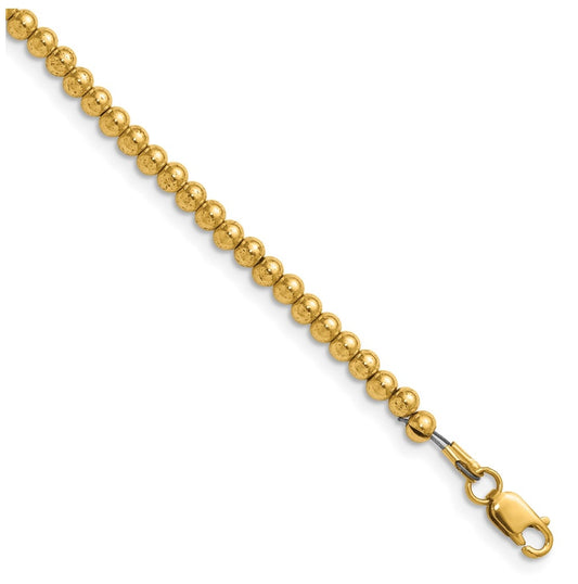 1/20 14K Gold Filled 3.0mm Beaded 16in with 2in ext. Necklace