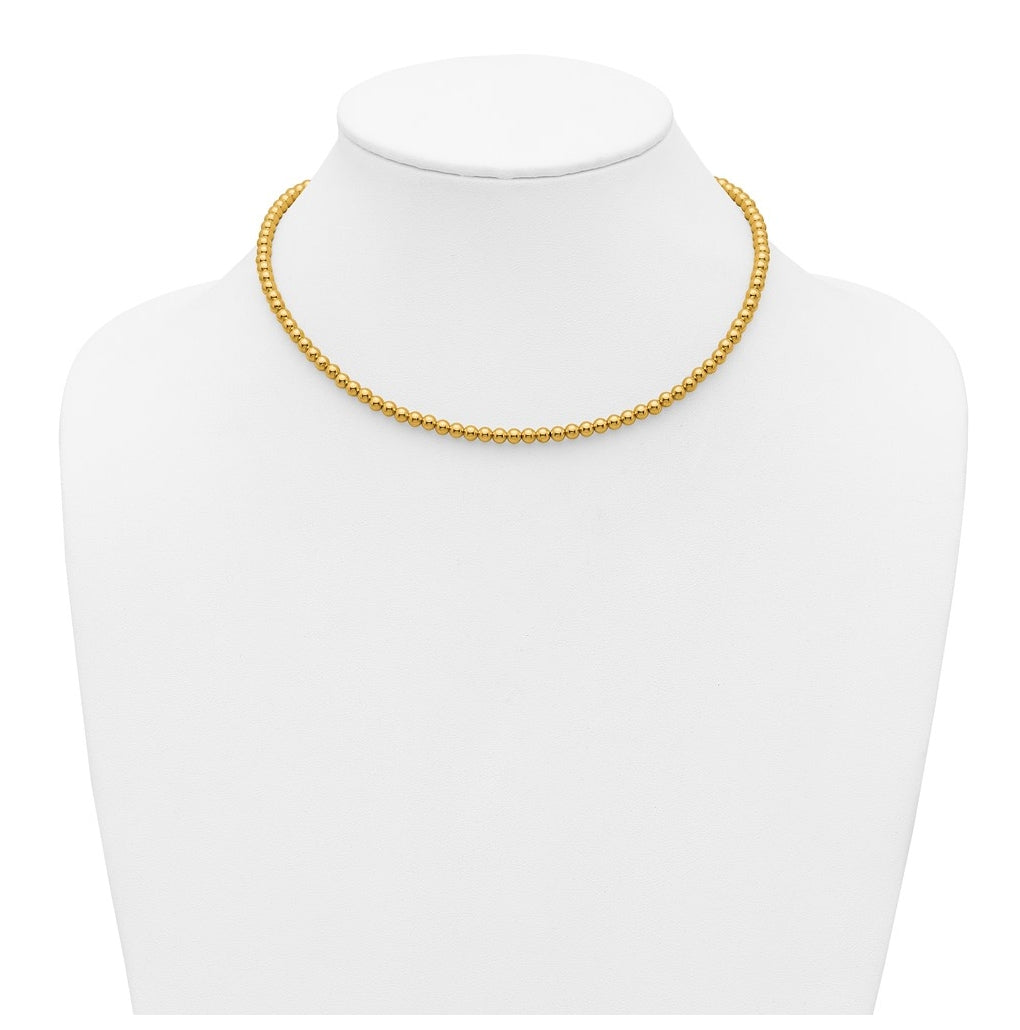 1/20 14K Gold Filled 4.0mm Beaded 16in with 2in ext. Necklace