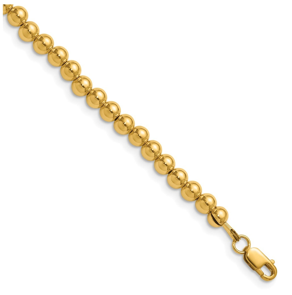 1/20 14K Gold Filled 4.0mm Beaded 16in with 2in ext. Necklace