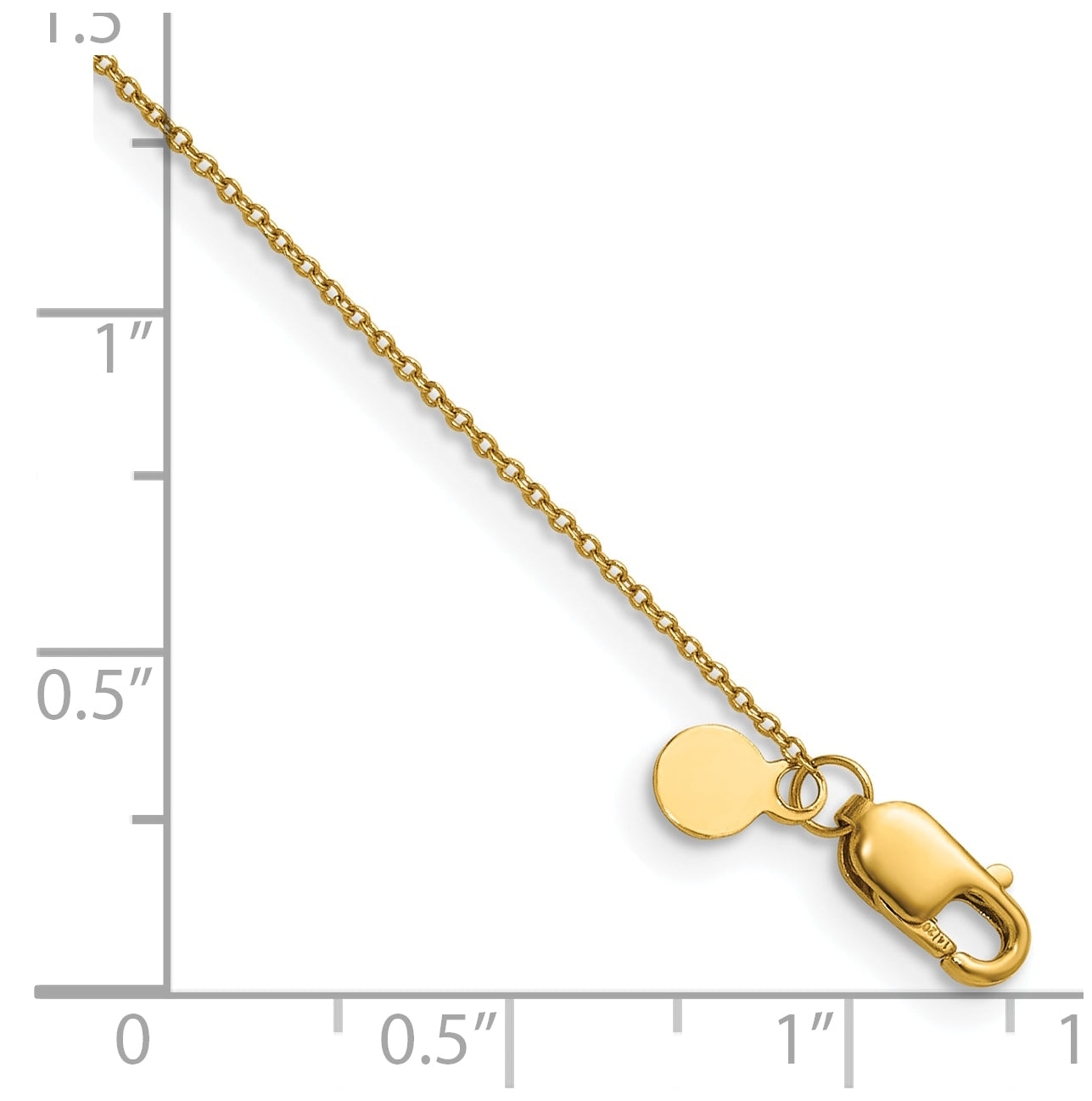 1/20 14K Gold Filled Oval Cable w/Lobster Clasp Chain
