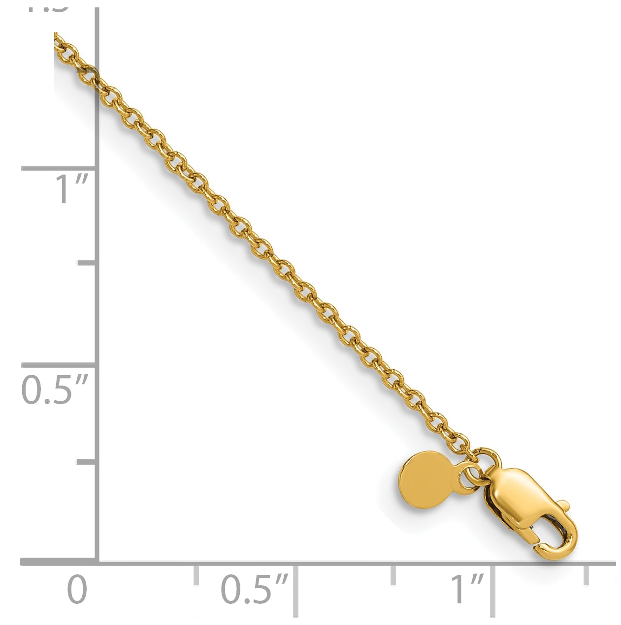 1/20 14K Gold Filled Oval Cable w/Lobster Clasp Chain