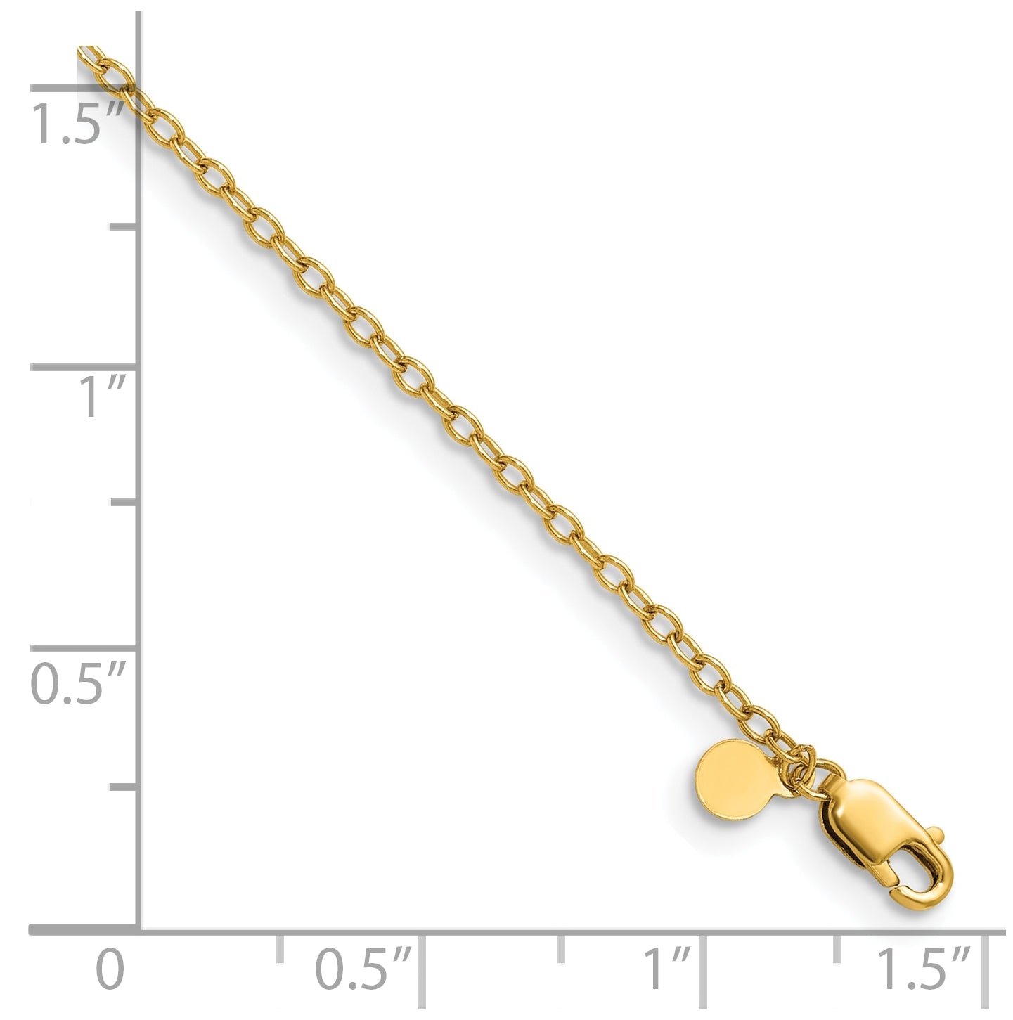 1/20 14K Gold Filled Oval Cable w/Lobster Clasp Chain