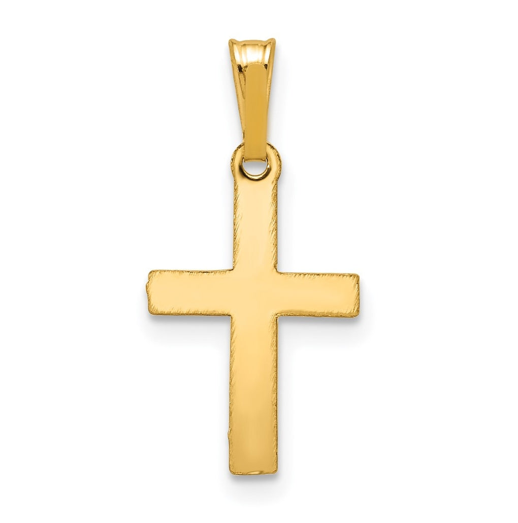 1/20 14K Gold Filled 10 x 16mm Flat Cross Pendant