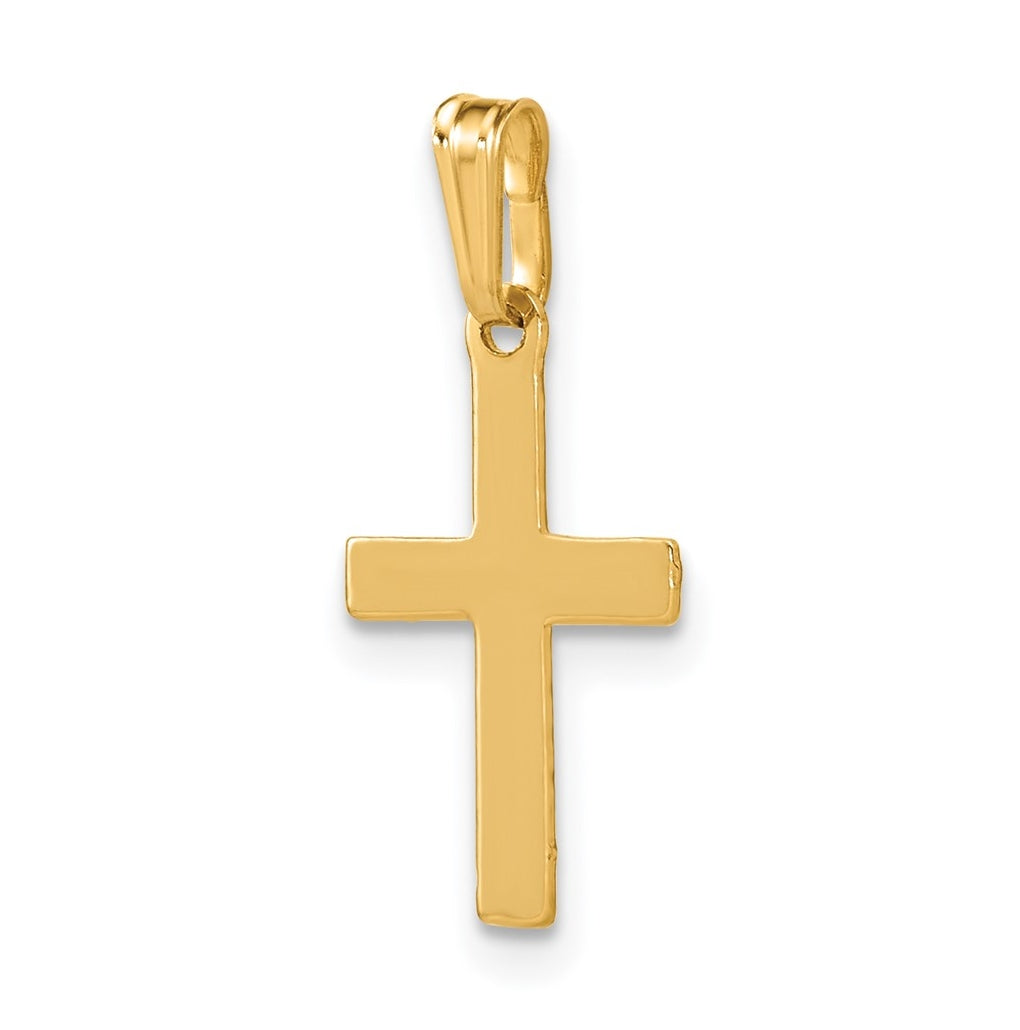 1/20 14K Gold Filled 10 x 16mm Flat Cross Pendant