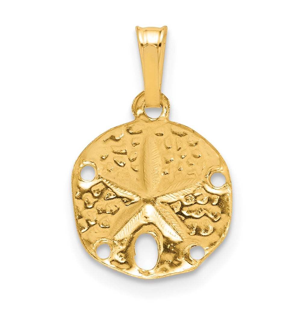 1/20 14K Gold Filled Textured Sand Dollar Pendant