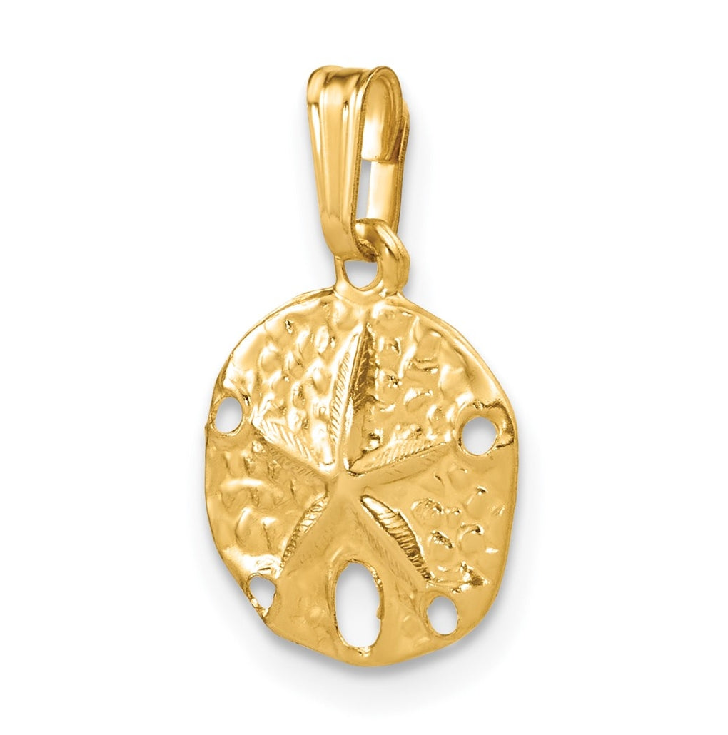 1/20 14K Gold Filled Textured Sand Dollar Pendant