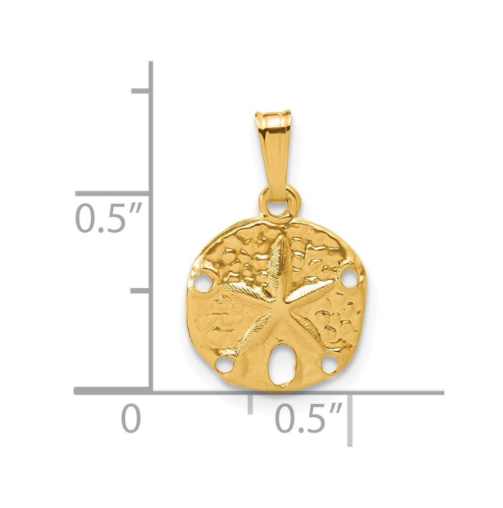 1/20 14K Gold Filled Textured Sand Dollar Pendant