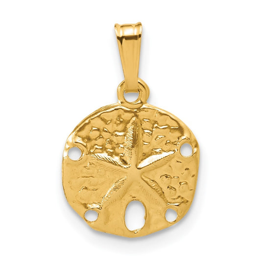 1/20 14K Gold Filled Textured Sand Dollar Pendant