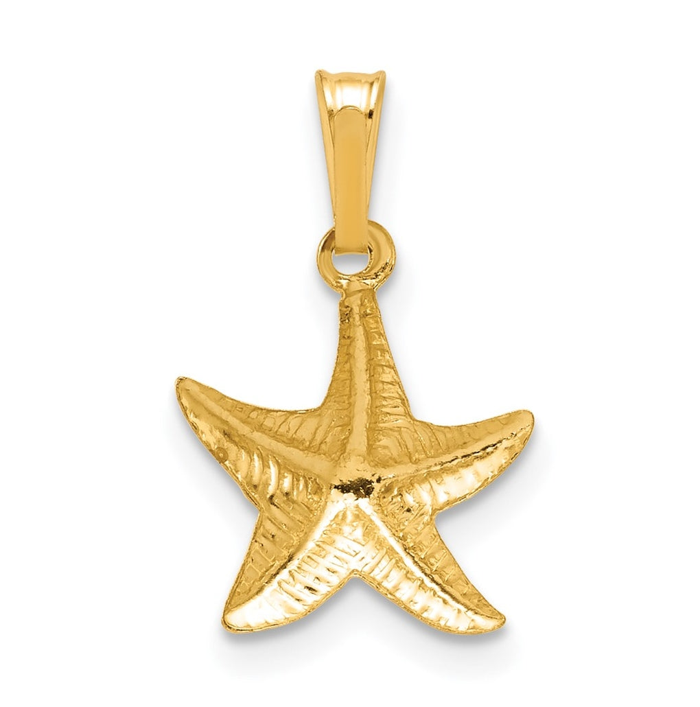 1/20 14K Gold Filled Textured Starfish Pendant
