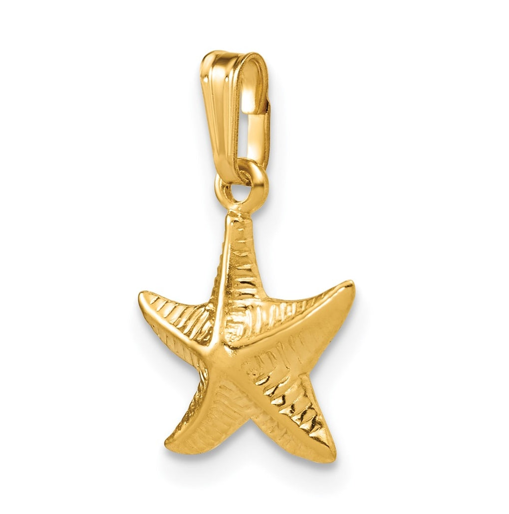 1/20 14K Gold Filled Textured Starfish Pendant