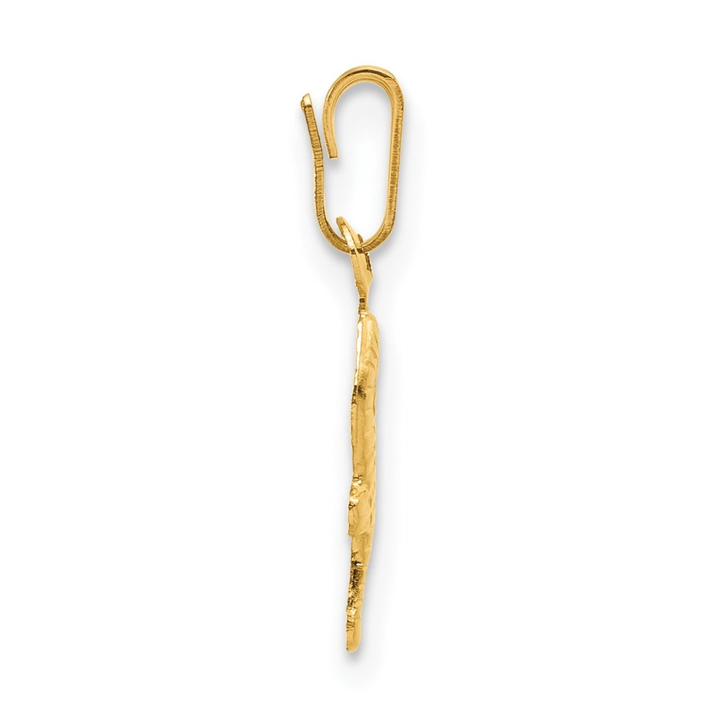 1/20 14K Gold Filled Textured Seahorse Pendant