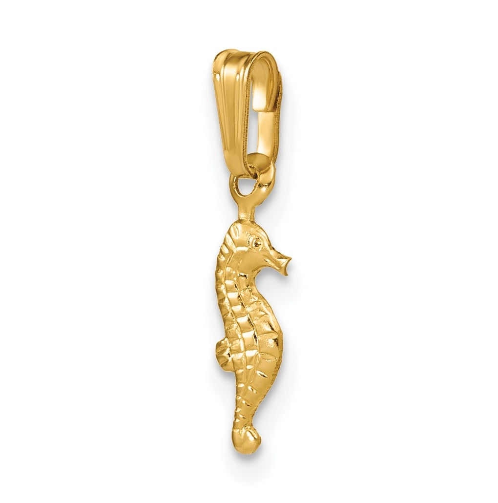 1/20 14K Gold Filled Textured Seahorse Pendant