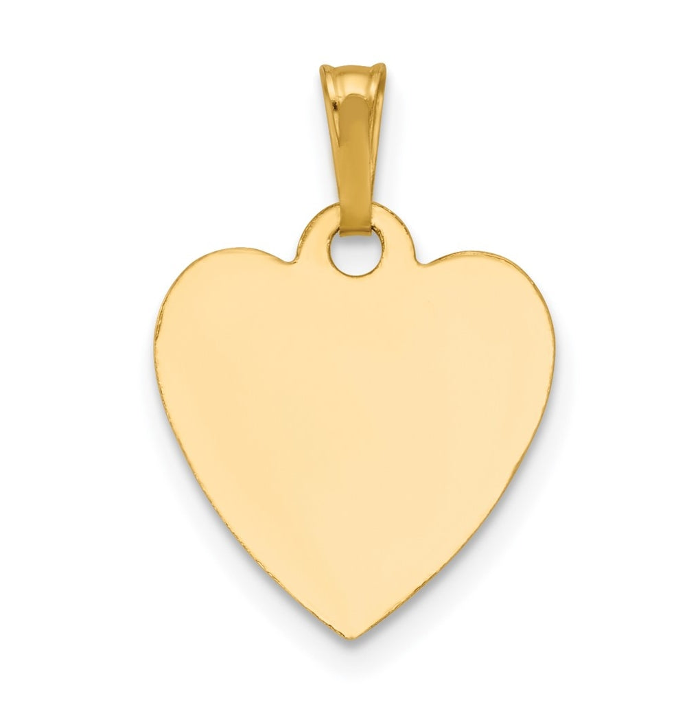 1/20 14K Gold Filled 13 x 14mm 0.3mm Thick Heart Disc Pendant