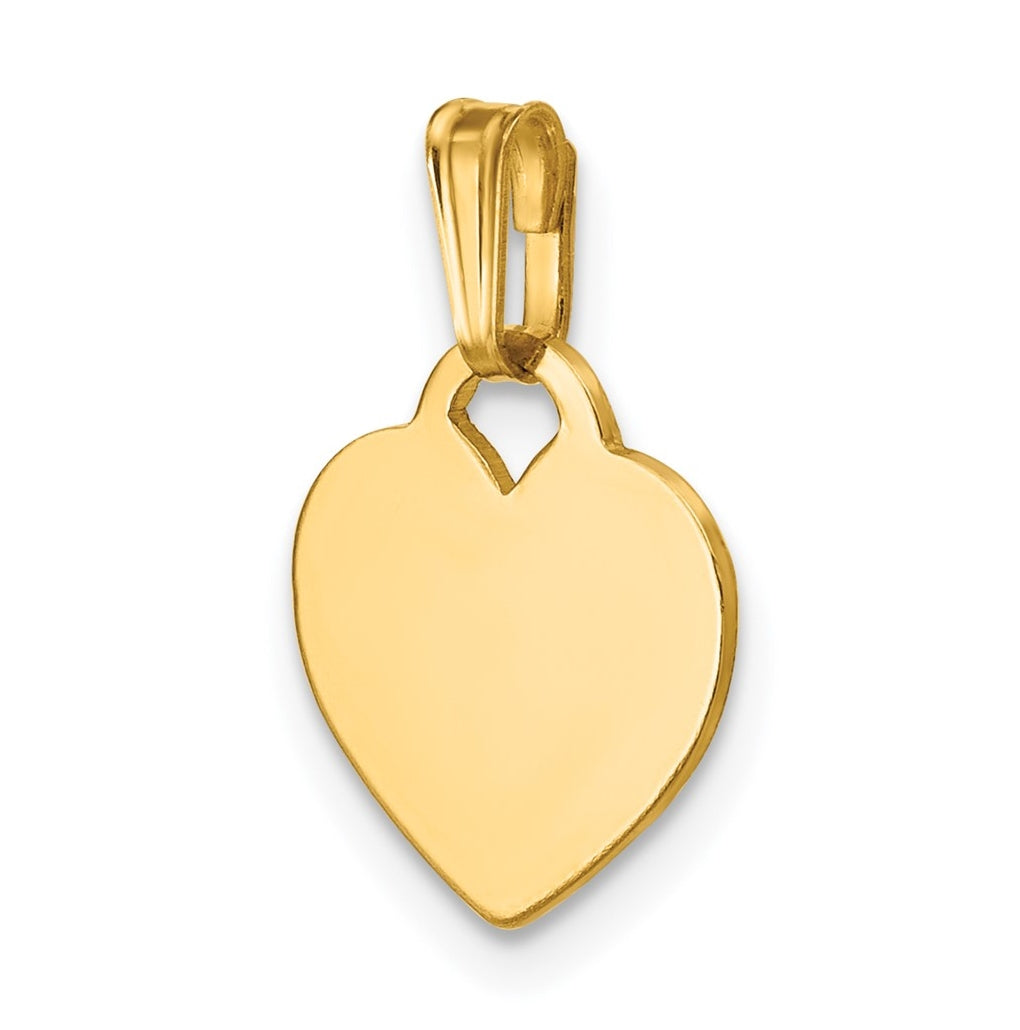 1/20 14K Gold Filled 12.5 x 12mm 0.5mm Thick Heart Disc Pendant